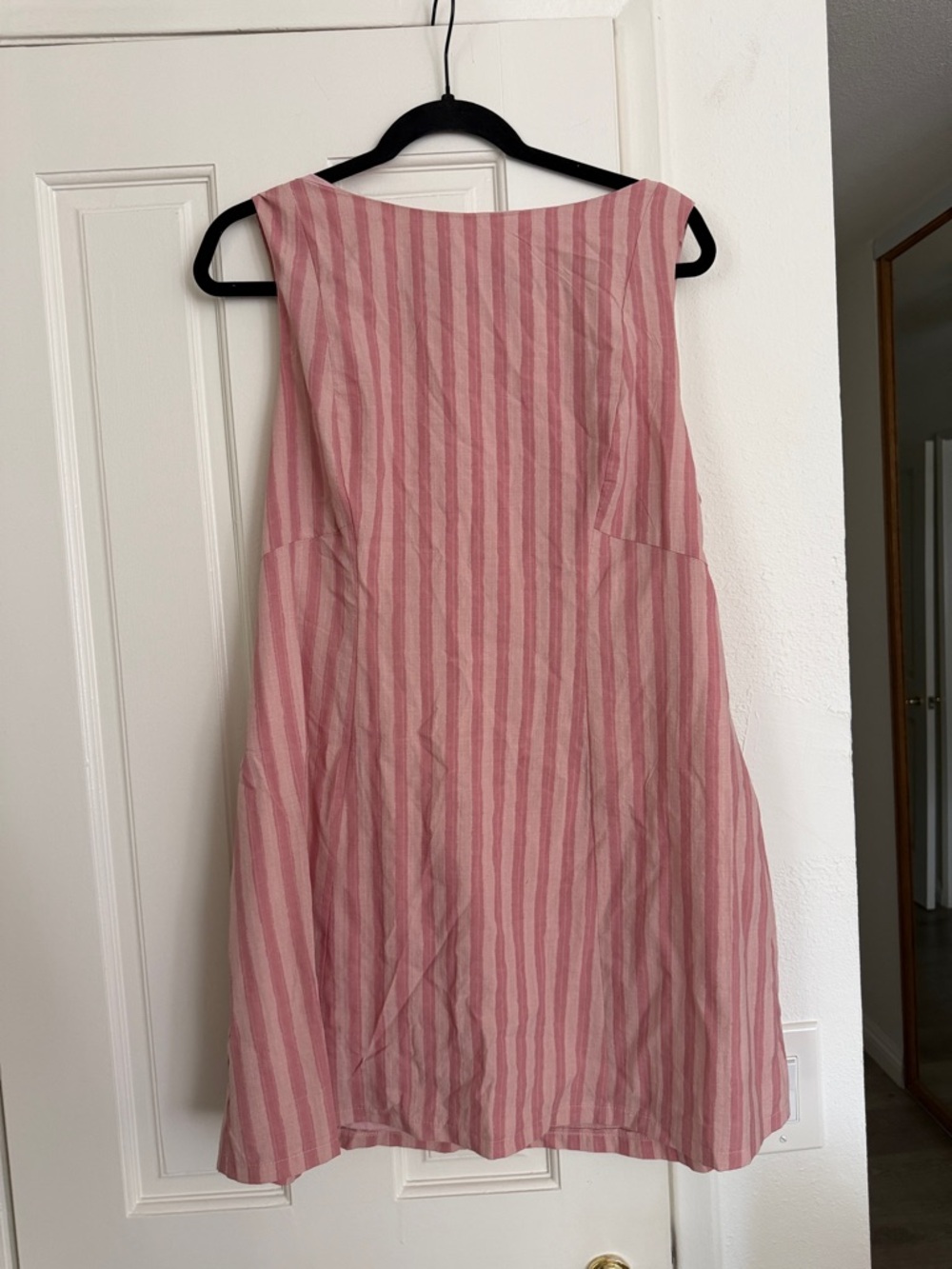 Princess Polly Striped Pink Sleeveless V-Neck Dress
